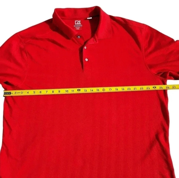 Cutter & Buck Red Mens Shirt CB Dry Tec Luxe XXL - Picture 6 of 14